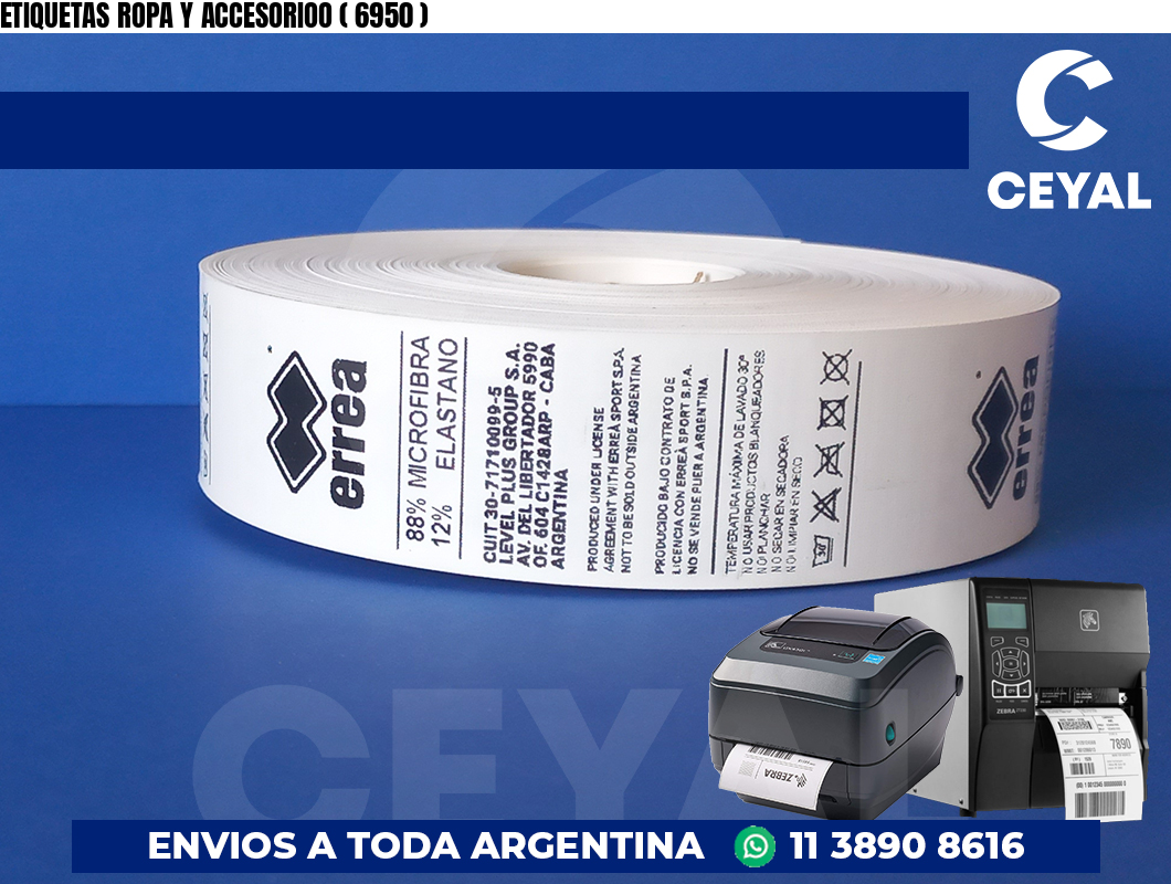 ETIQUETAS ROPA Y ACCESORIOO ( 6950 )