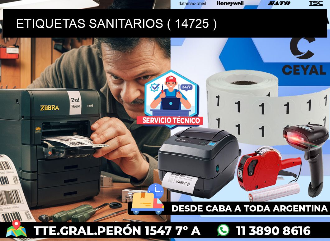 ETIQUETAS SANITARIOS ( 14725 )