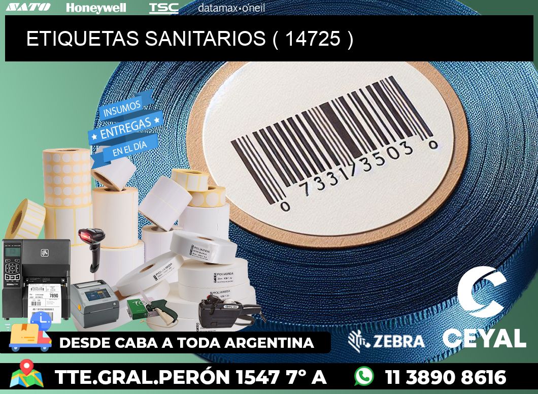 ETIQUETAS SANITARIOS ( 14725 )