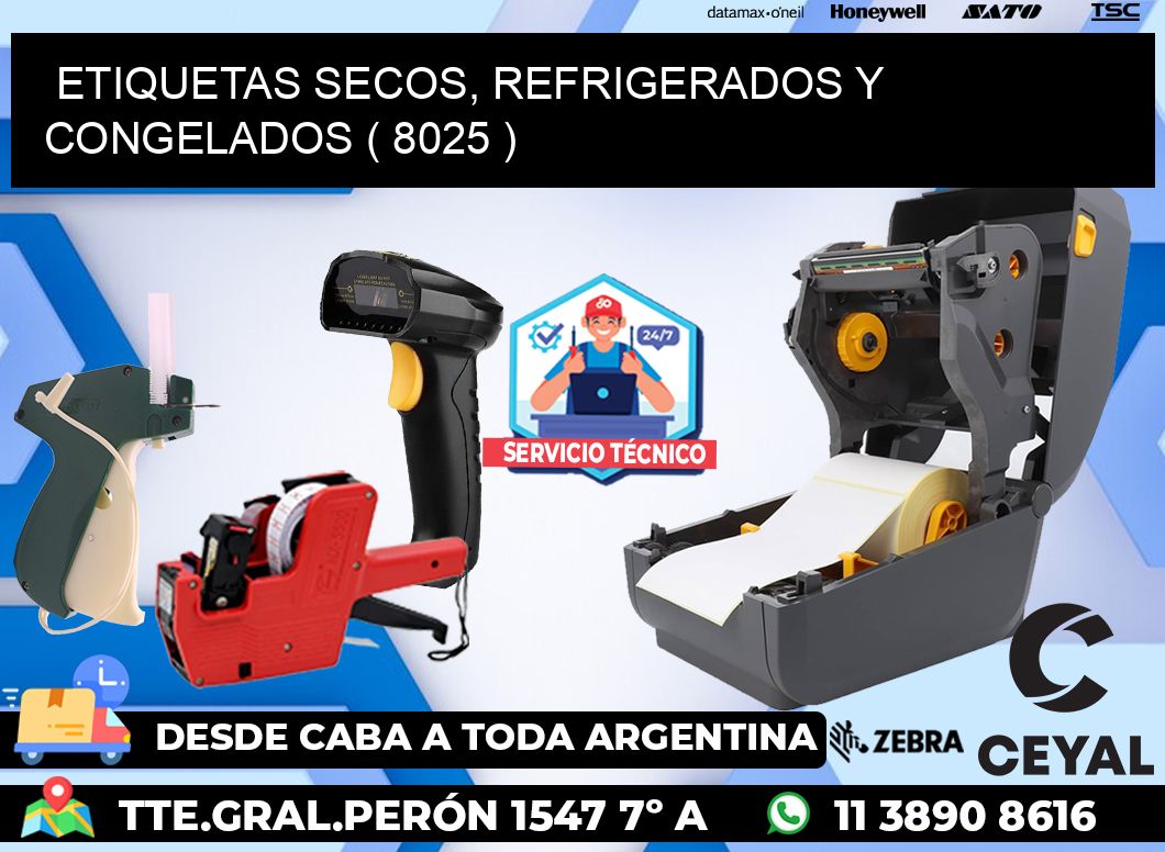 ETIQUETAS SECOS, REFRIGERADOS Y CONGELADOS ( 8025 )