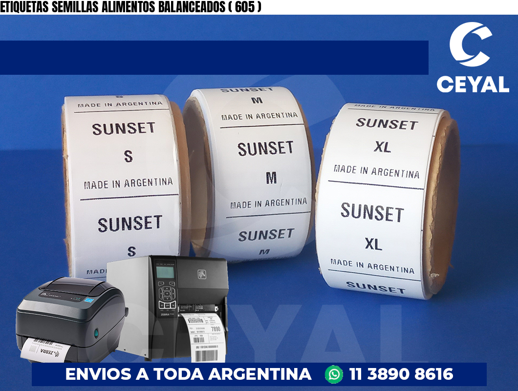 ETIQUETAS SEMILLAS ALIMENTOS BALANCEADOS ( 605 )