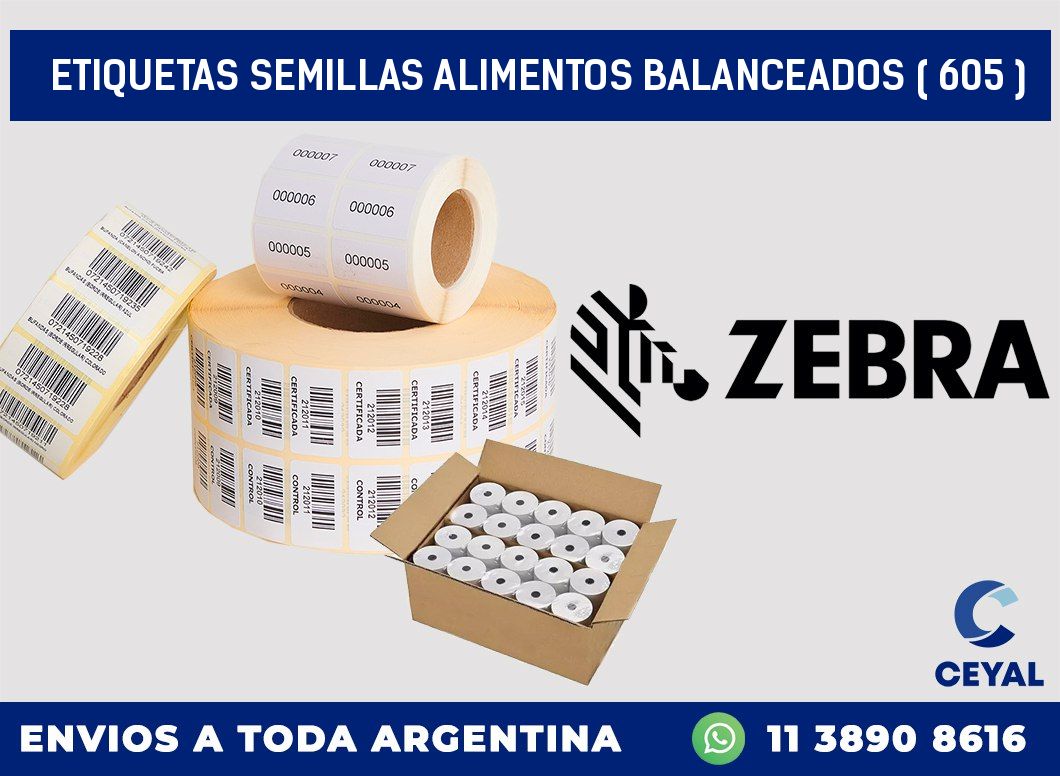 ETIQUETAS SEMILLAS ALIMENTOS BALANCEADOS ( 605 )
