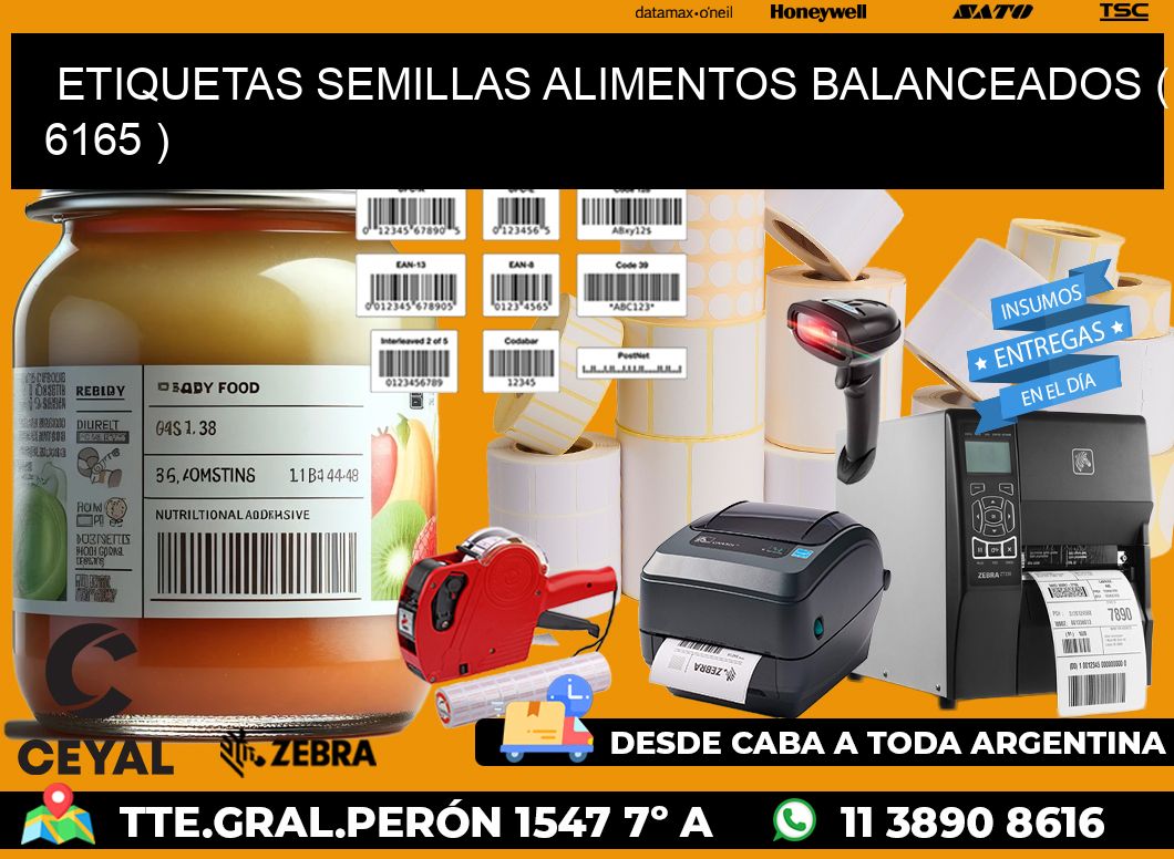 ETIQUETAS SEMILLAS ALIMENTOS BALANCEADOS ( 6165 )