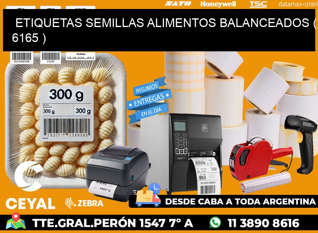 ETIQUETAS SEMILLAS ALIMENTOS BALANCEADOS ( 6165 )