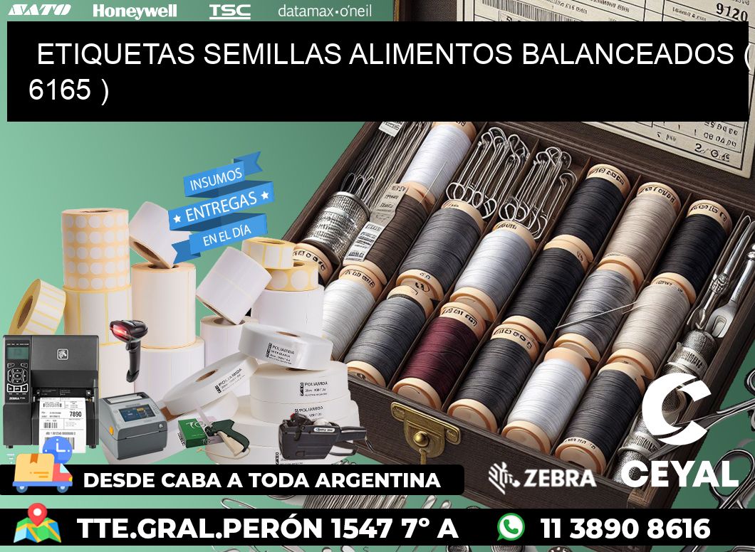 ETIQUETAS SEMILLAS ALIMENTOS BALANCEADOS ( 6165 )