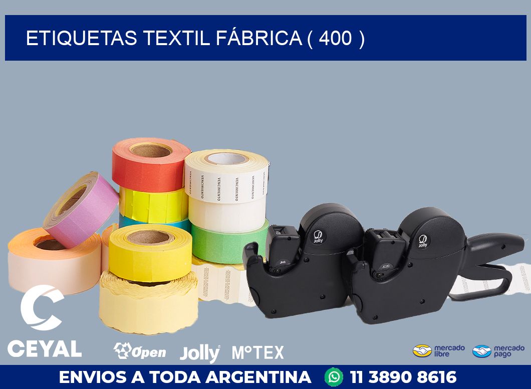 ETIQUETAS TEXTIL FÁBRICA ( 400 )
