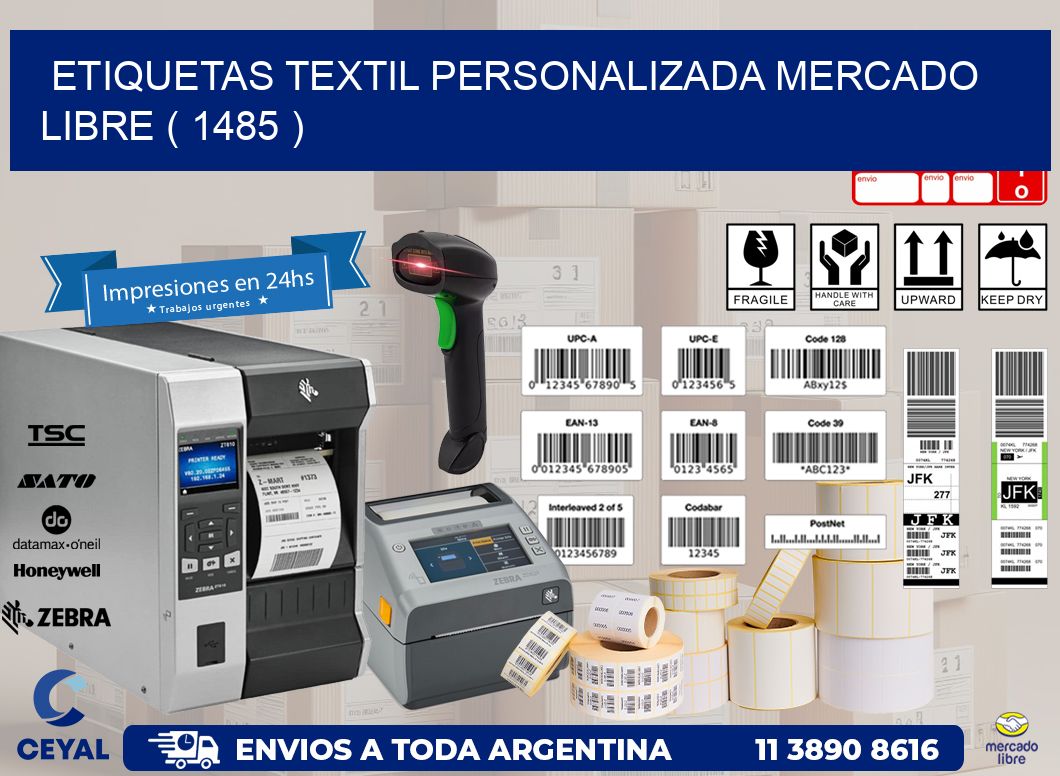 ETIQUETAS TEXTIL PERSONALIZADA MERCADO LIBRE ( 1485 )