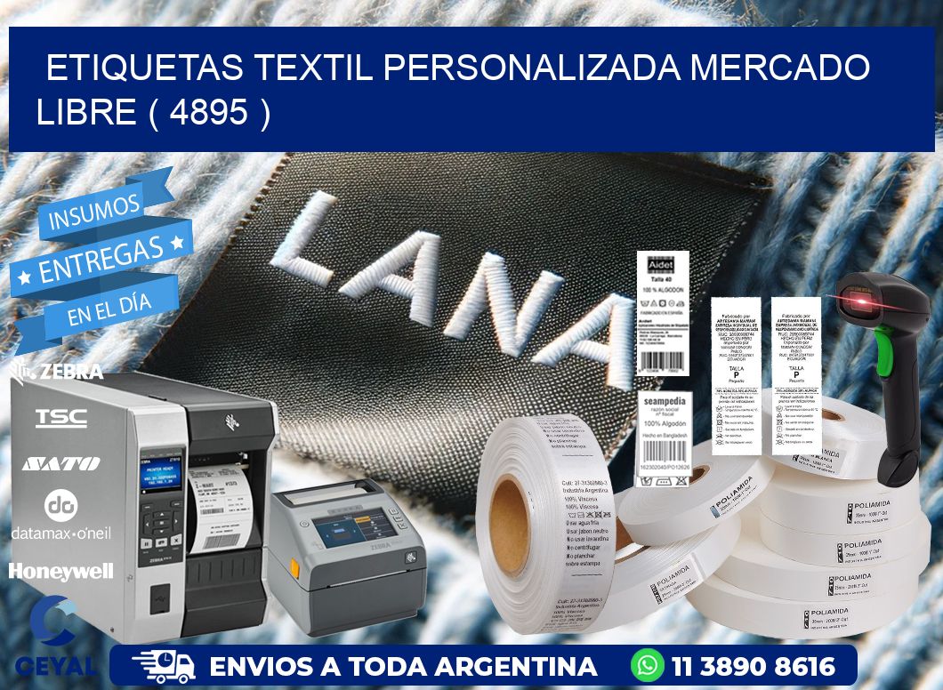 ETIQUETAS TEXTIL PERSONALIZADA MERCADO LIBRE ( 4895 )