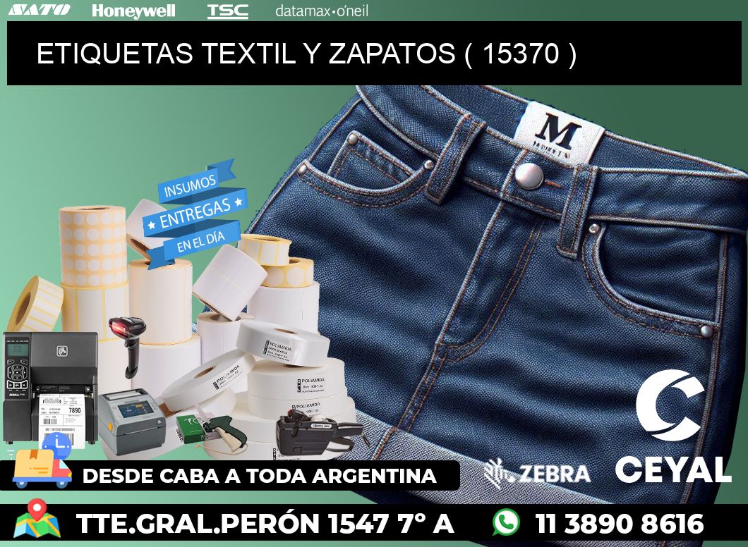 ETIQUETAS TEXTIL Y ZAPATOS ( 15370 )