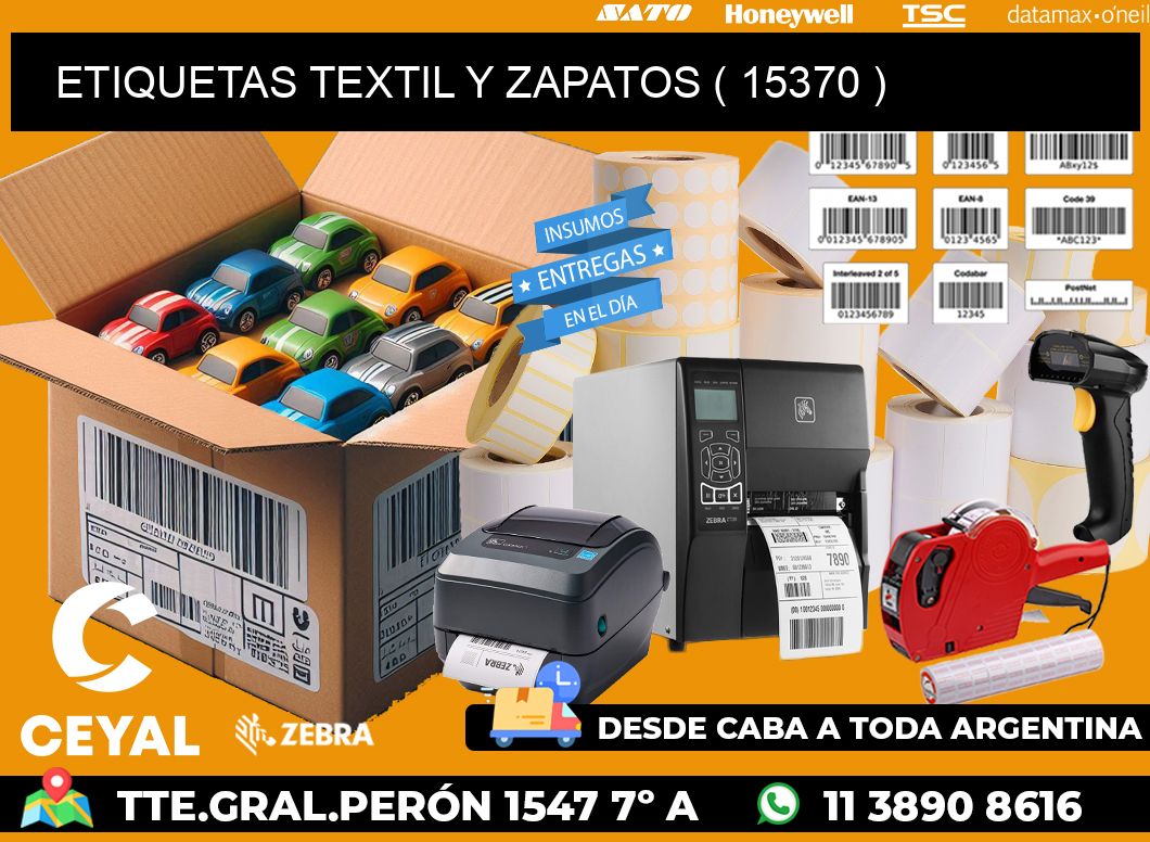 ETIQUETAS TEXTIL Y ZAPATOS ( 15370 )