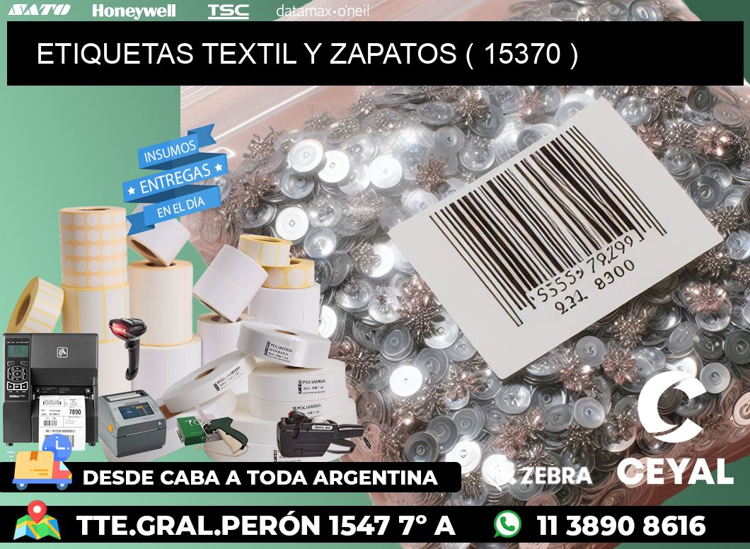 ETIQUETAS TEXTIL Y ZAPATOS ( 15370 )