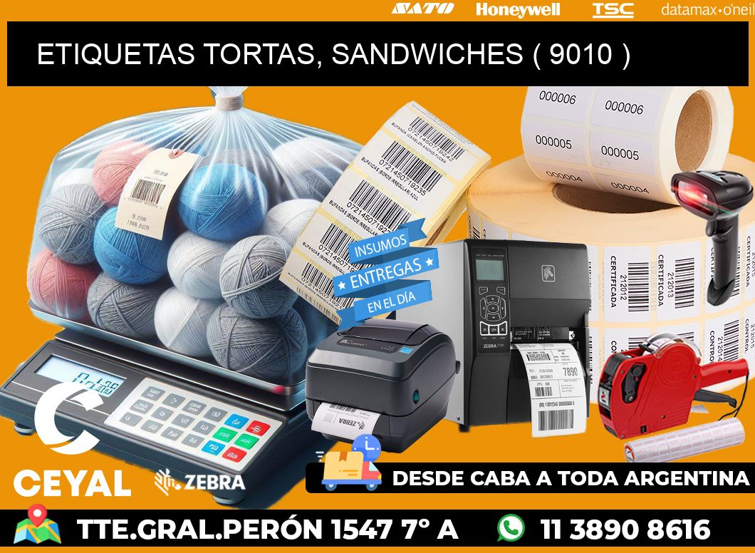 ETIQUETAS TORTAS, SANDWICHES ( 9010 )