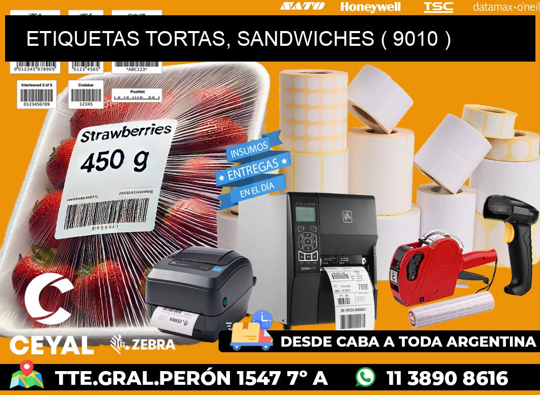 ETIQUETAS TORTAS, SANDWICHES ( 9010 )