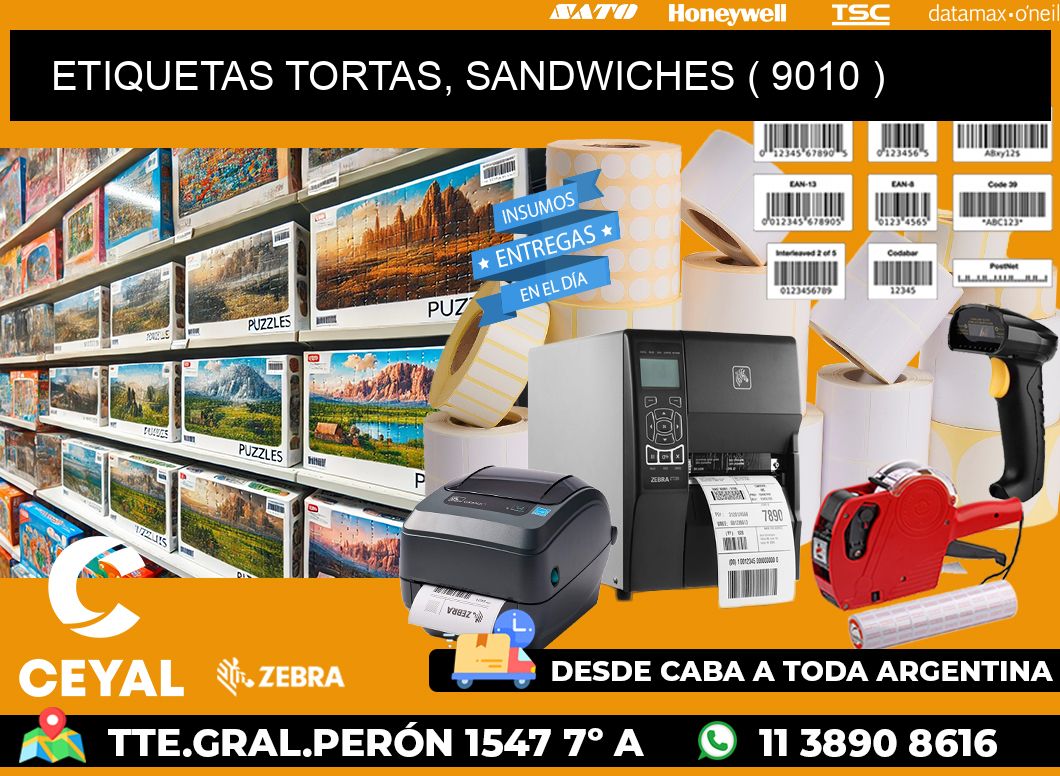 ETIQUETAS TORTAS, SANDWICHES ( 9010 )