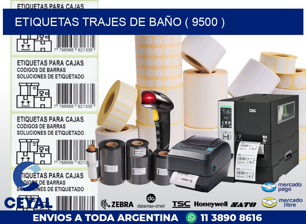 ETIQUETAS TRAJES DE BAÑO ( 9500 )