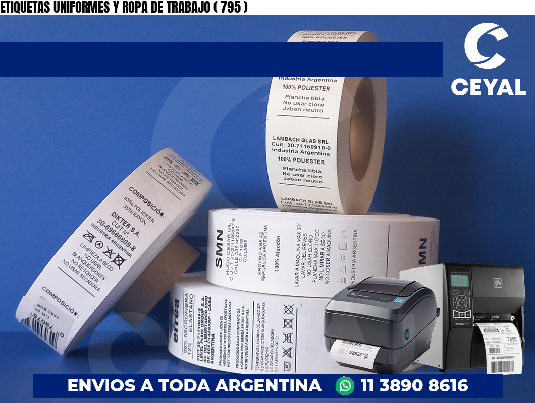 ETIQUETAS UNIFORMES Y ROPA DE TRABAJO ( 795 )