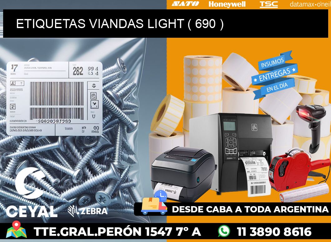 ETIQUETAS VIANDAS LIGHT ( 690 )