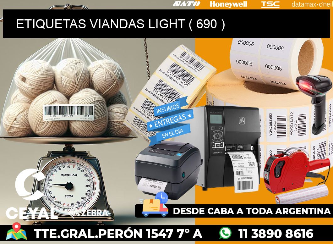 ETIQUETAS VIANDAS LIGHT ( 690 )