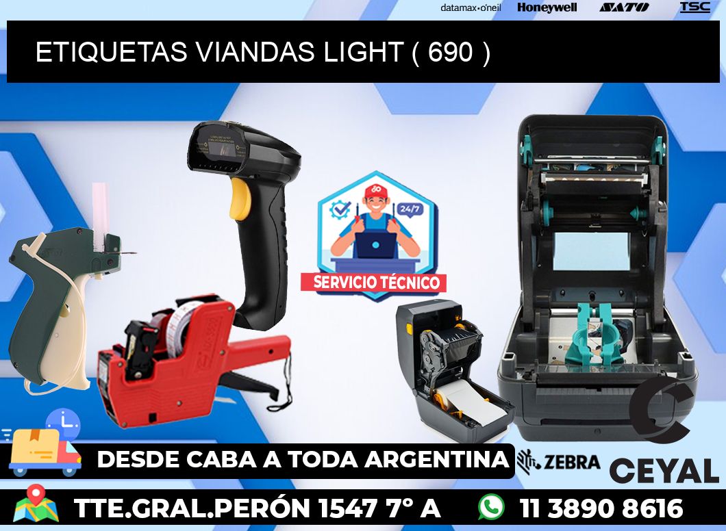 ETIQUETAS VIANDAS LIGHT ( 690 )