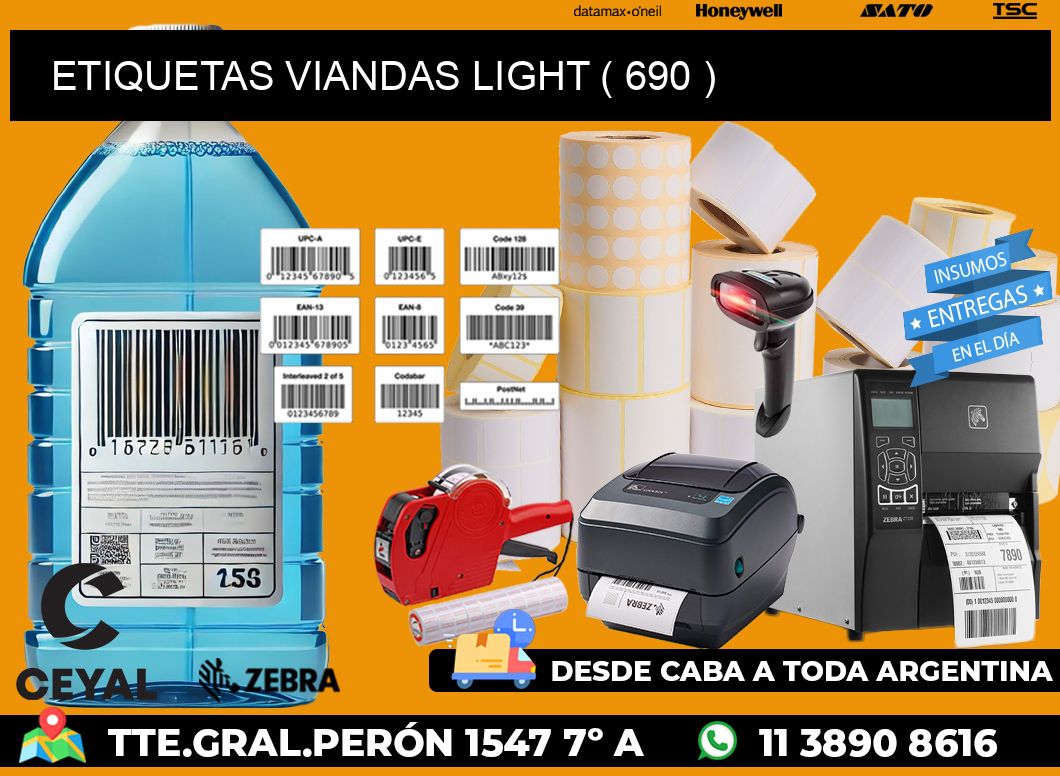 ETIQUETAS VIANDAS LIGHT ( 690 )