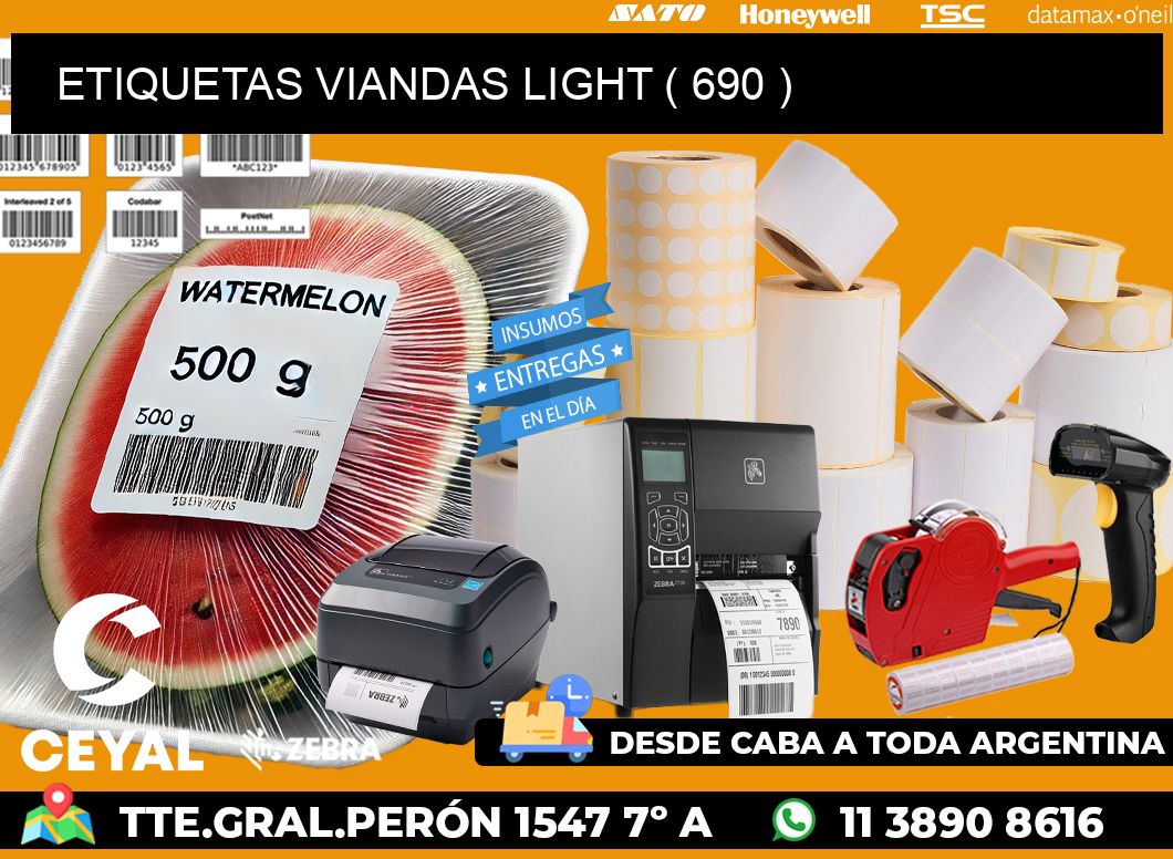 ETIQUETAS VIANDAS LIGHT ( 690 )