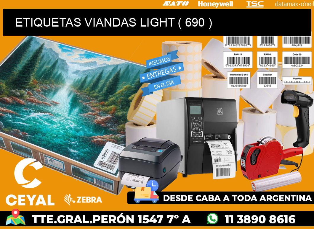 ETIQUETAS VIANDAS LIGHT ( 690 )