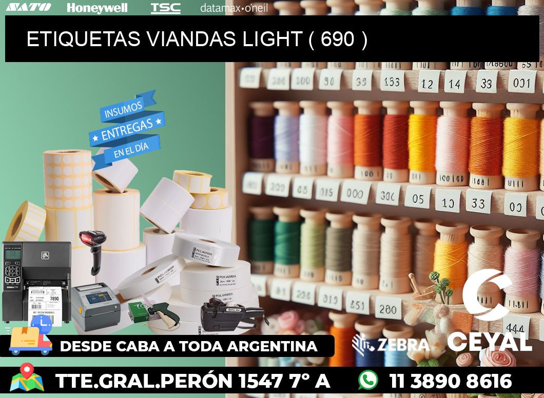 ETIQUETAS VIANDAS LIGHT ( 690 )