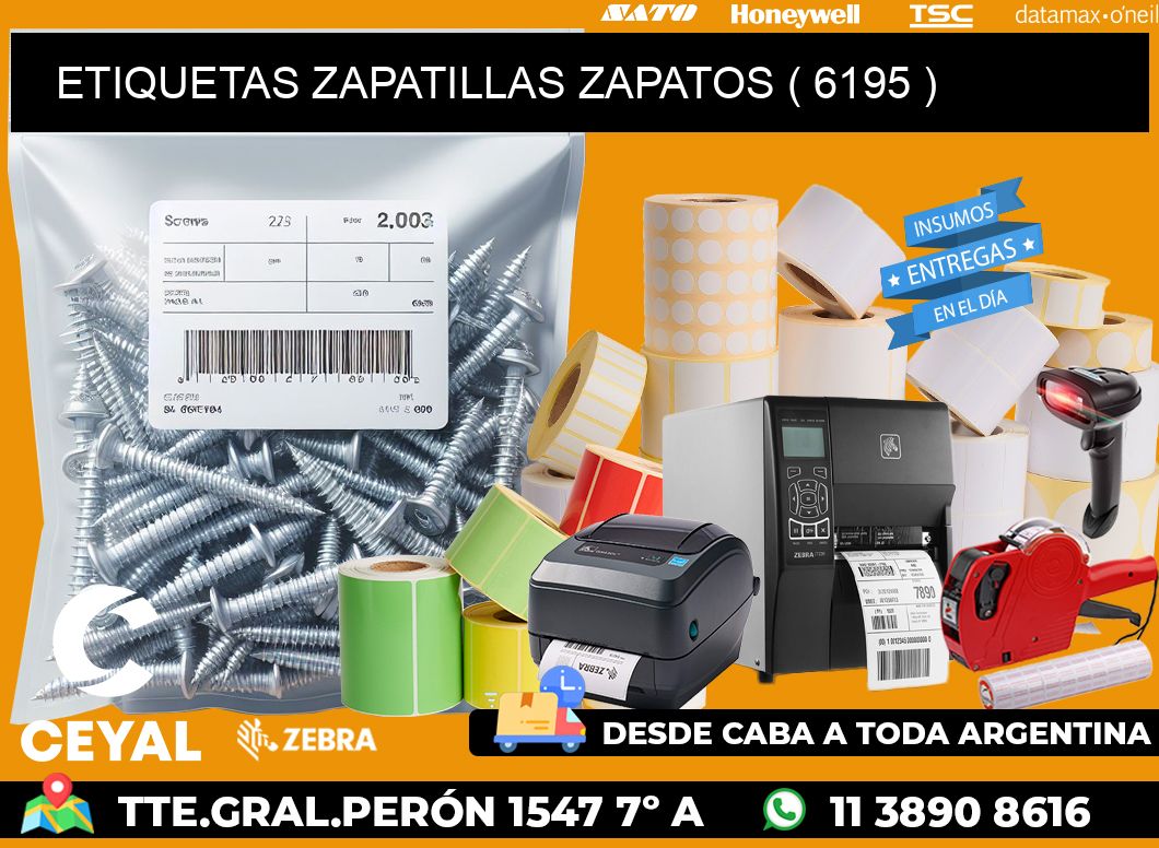 ETIQUETAS ZAPATILLAS ZAPATOS ( 6195 )