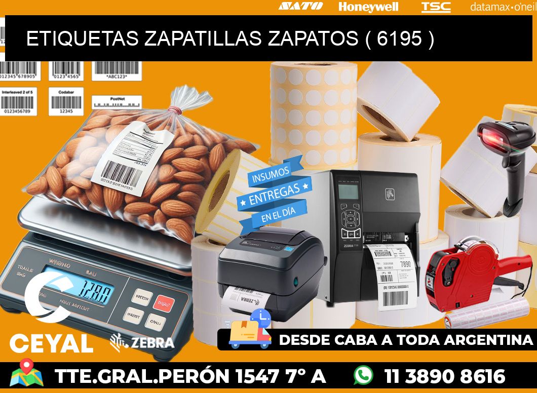 ETIQUETAS ZAPATILLAS ZAPATOS ( 6195 )