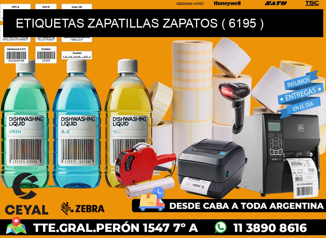 ETIQUETAS ZAPATILLAS ZAPATOS ( 6195 )