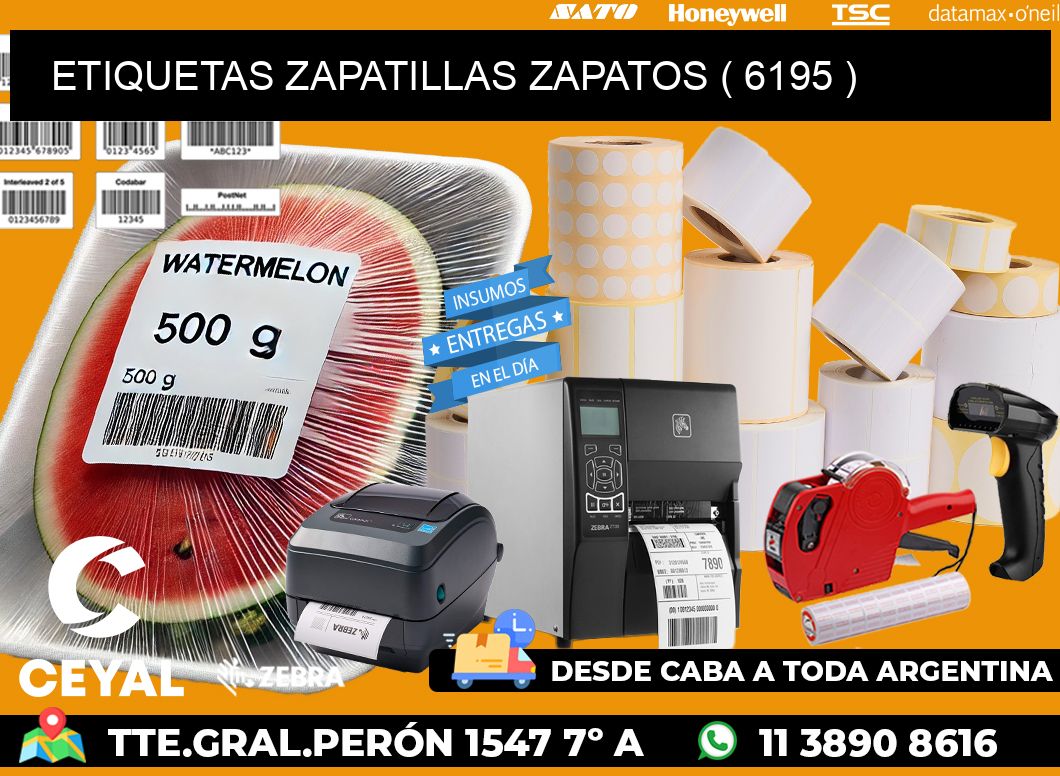ETIQUETAS ZAPATILLAS ZAPATOS ( 6195 )