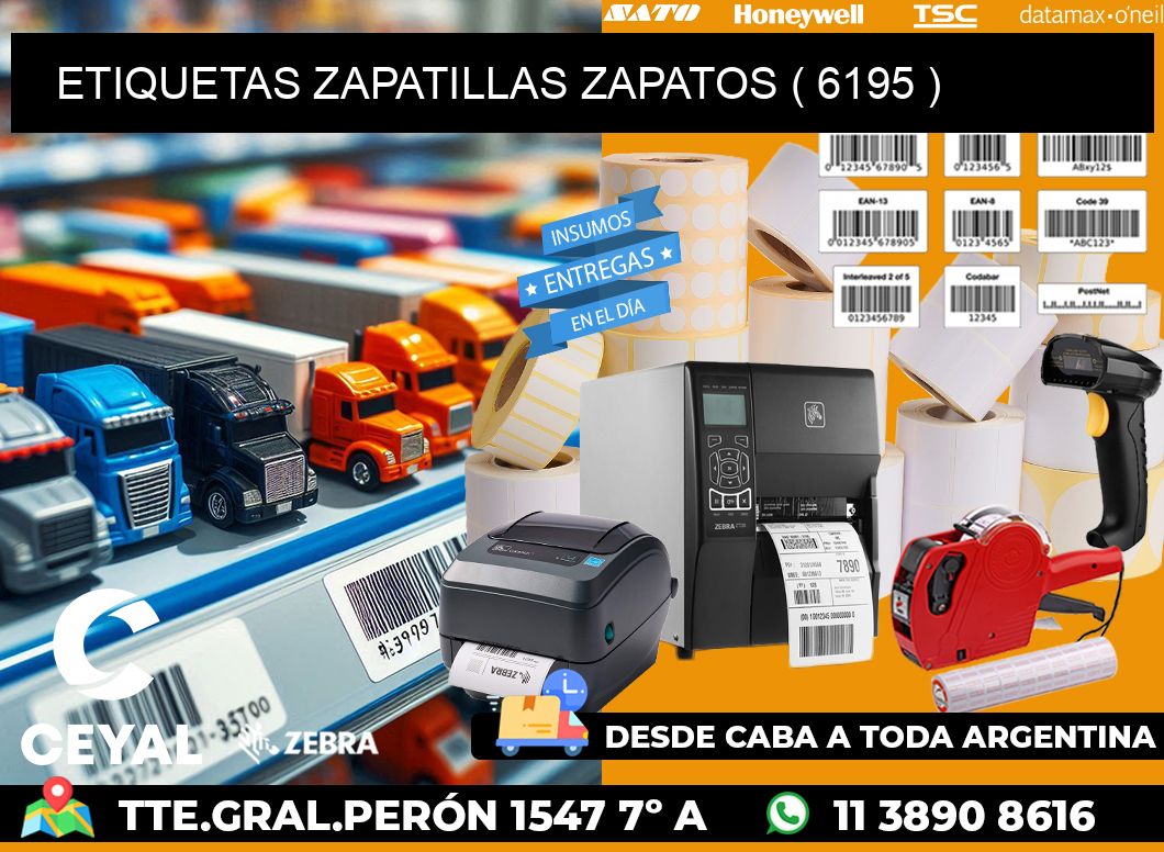 ETIQUETAS ZAPATILLAS ZAPATOS ( 6195 )