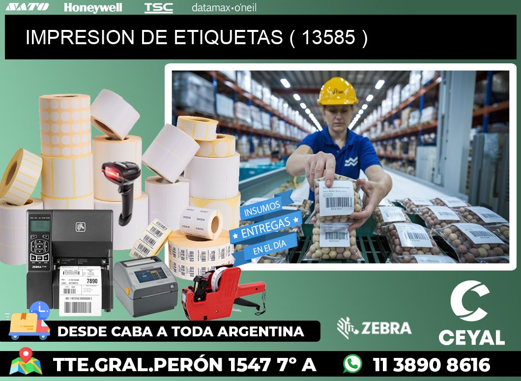 IMPRESION DE ETIQUETAS ( 13585 )