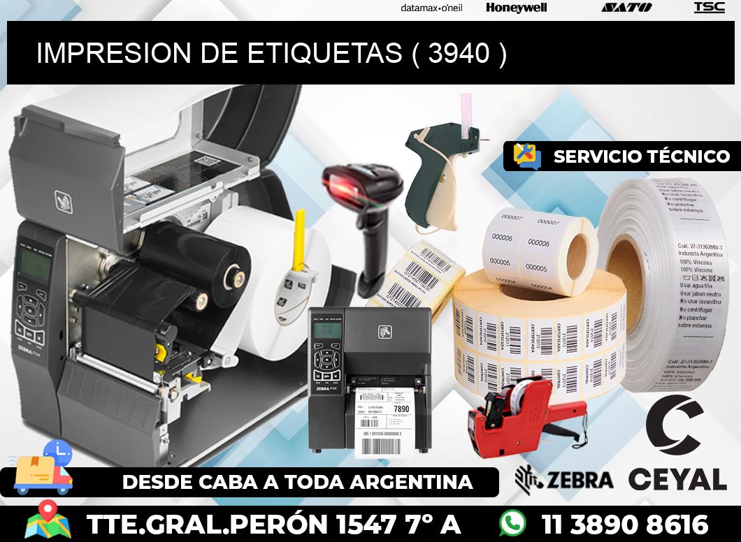 IMPRESION DE ETIQUETAS ( 3940 )