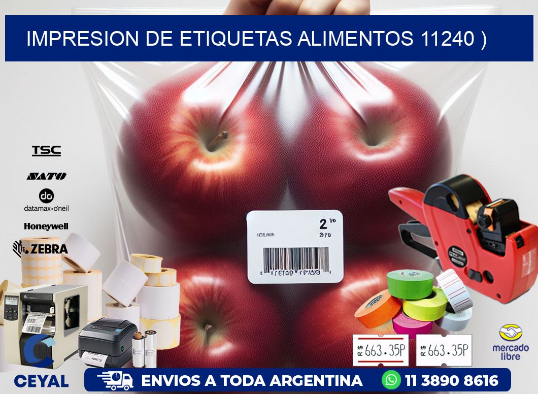 IMPRESION DE ETIQUETAS ALIMENTOS 11240 )