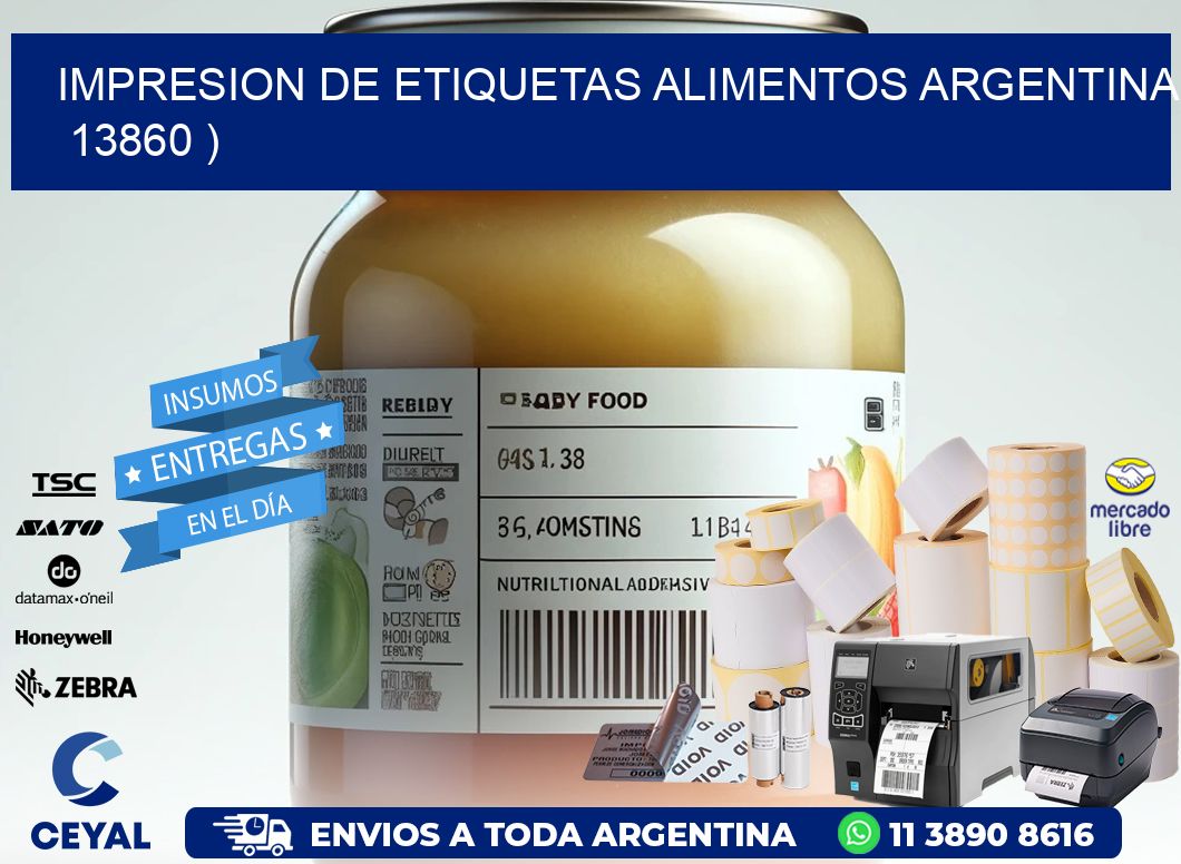 IMPRESION DE ETIQUETAS ALIMENTOS ARGENTINA   13860 )