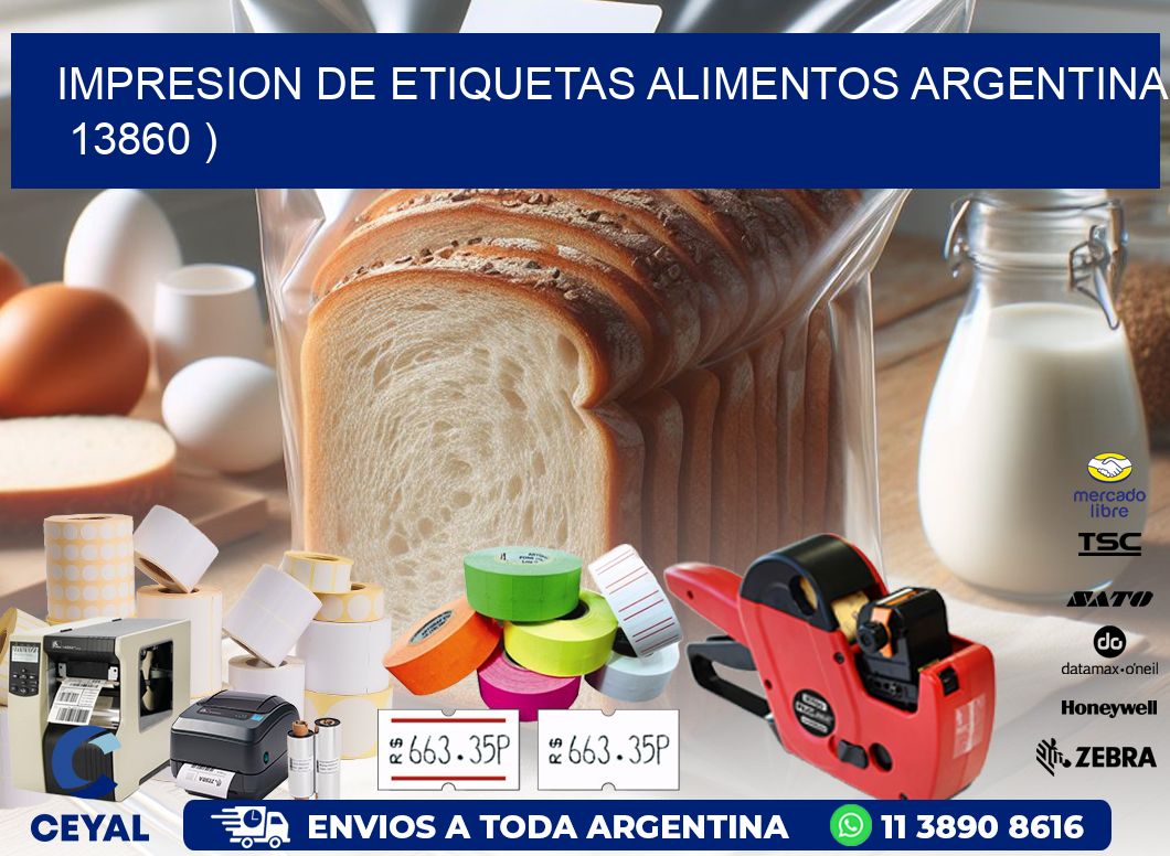 IMPRESION DE ETIQUETAS ALIMENTOS ARGENTINA   13860 )