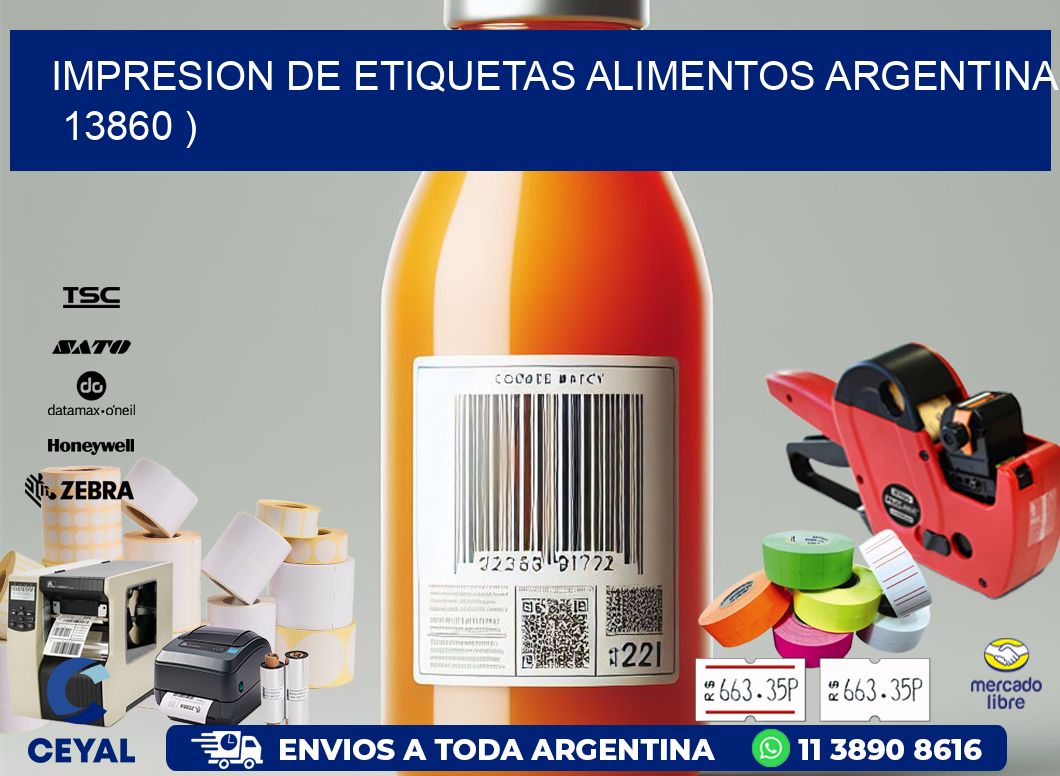 IMPRESION DE ETIQUETAS ALIMENTOS ARGENTINA   13860 )