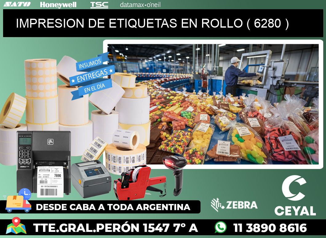 IMPRESION DE ETIQUETAS EN ROLLO ( 6280 )