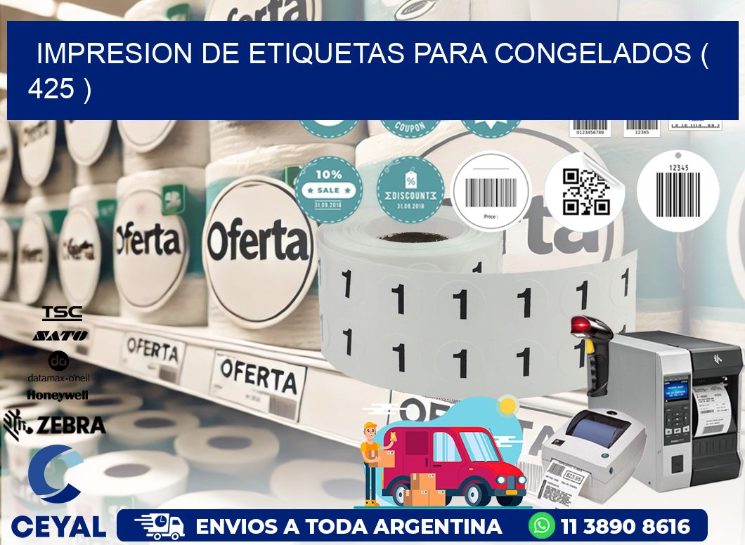 IMPRESION DE ETIQUETAS PARA CONGELADOS ( 425 )