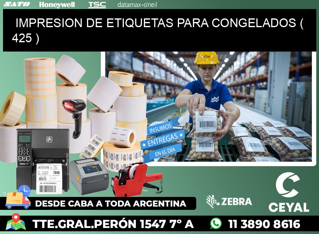 IMPRESION DE ETIQUETAS PARA CONGELADOS ( 425 )