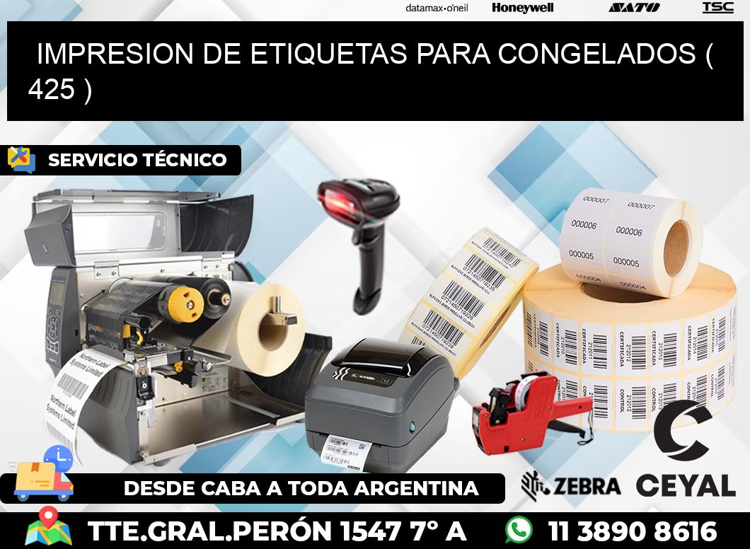 IMPRESION DE ETIQUETAS PARA CONGELADOS ( 425 )