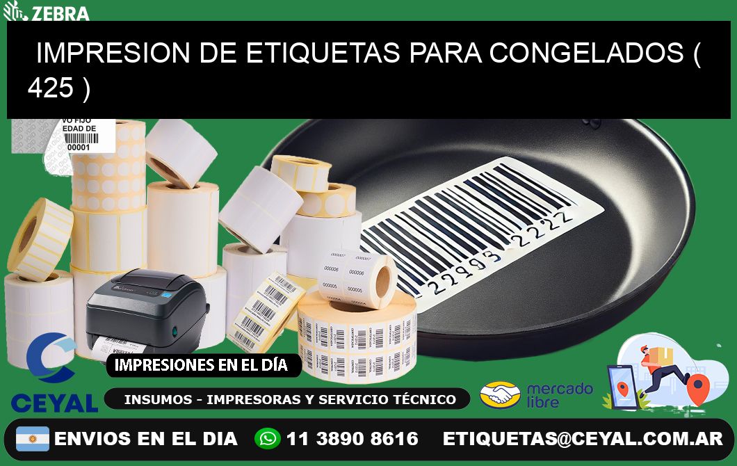 IMPRESION DE ETIQUETAS PARA CONGELADOS ( 425 )