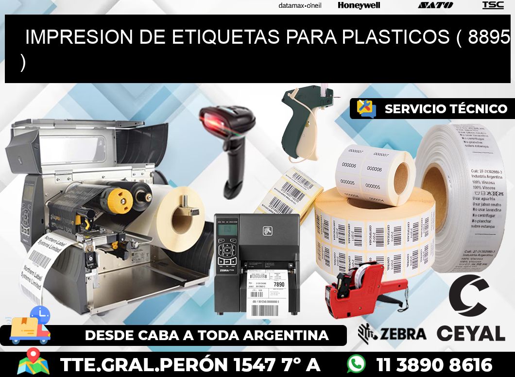 IMPRESION DE ETIQUETAS PARA PLASTICOS ( 8895 )