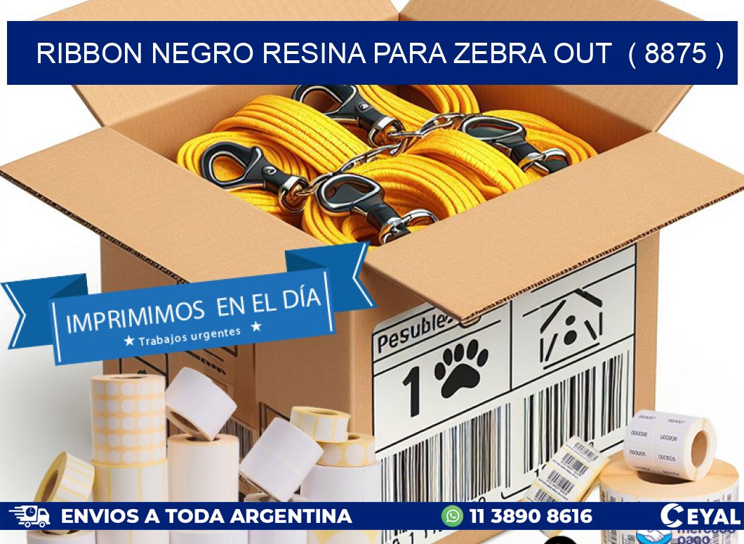 RIBBON NEGRO RESINA PARA ZEBRA OUT  ( 8875 )