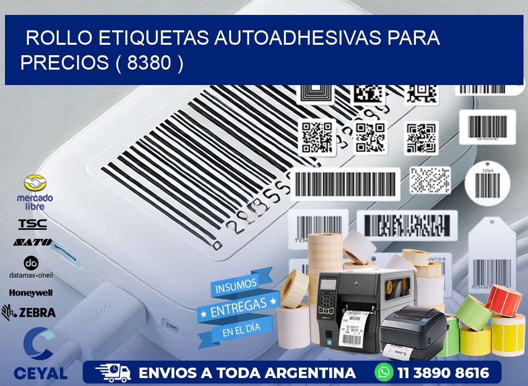 ROLLO ETIQUETAS AUTOADHESIVAS PARA PRECIOS ( 8380 )