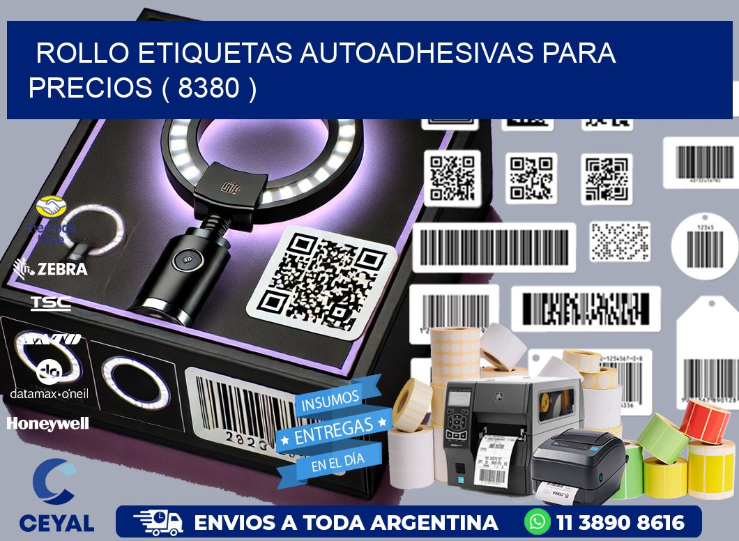 ROLLO ETIQUETAS AUTOADHESIVAS PARA PRECIOS ( 8380 )