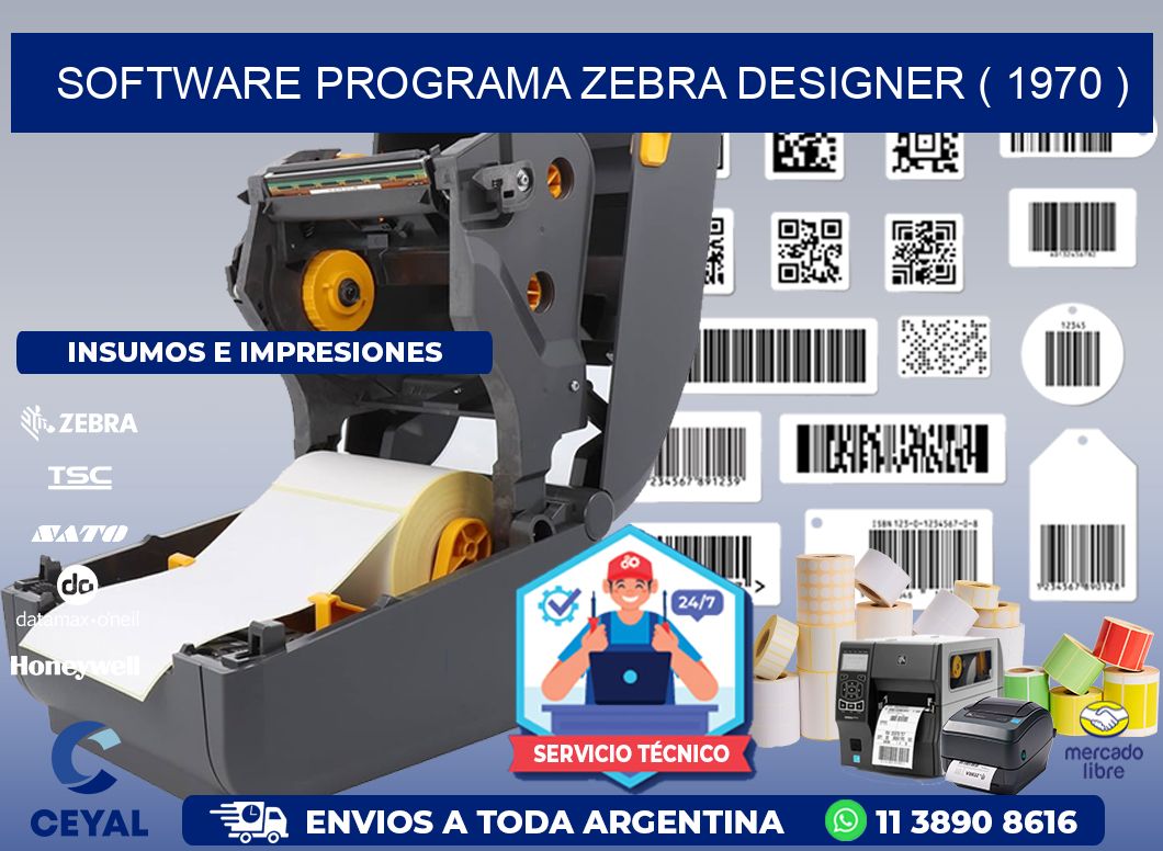 SOFTWARE PROGRAMA ZEBRA DESIGNER ( 1970 )