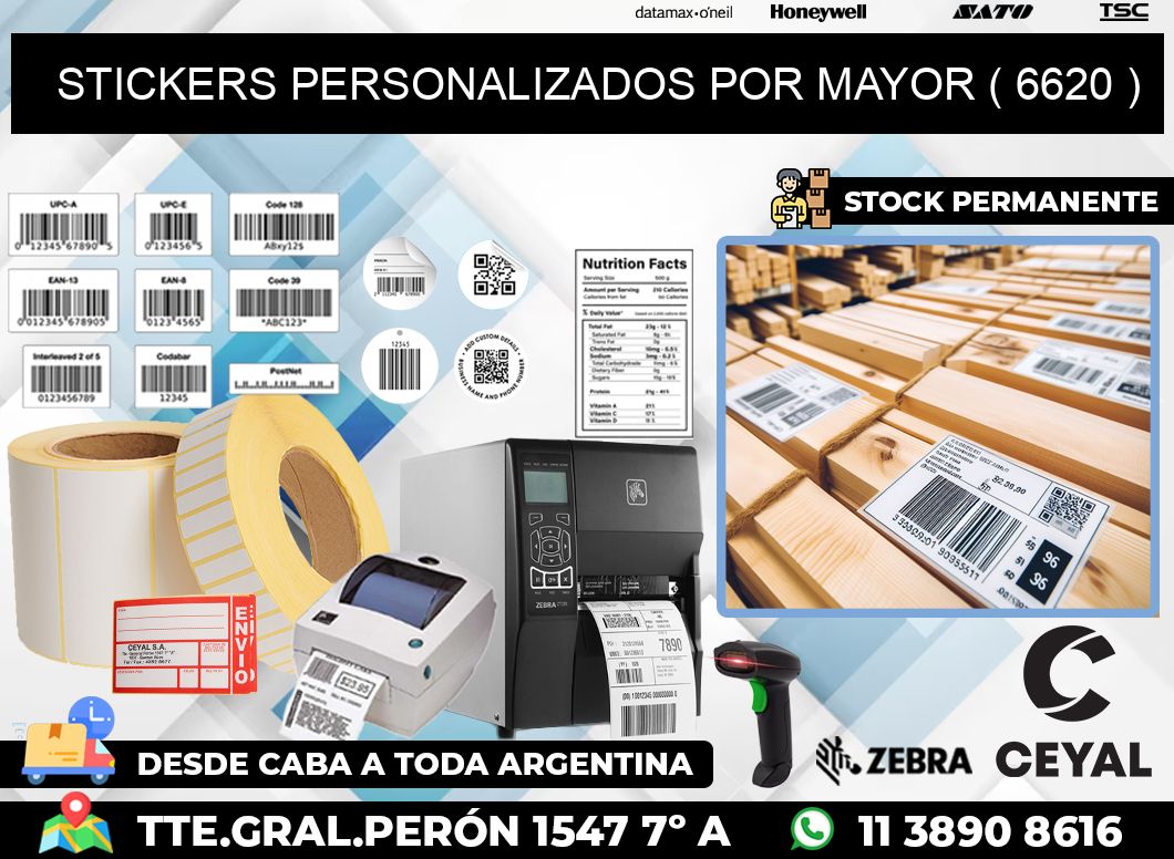 STICKERS PERSONALIZADOS POR MAYOR ( 6620 )