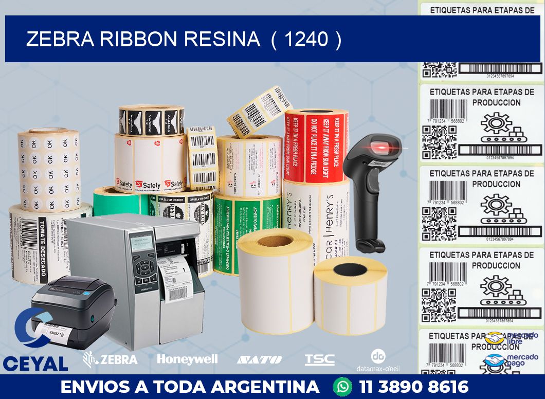 ZEBRA RIBBON RESINA  ( 1240 )